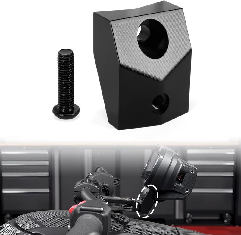 psler Aluminum 1-1/4" Gauge Riser for 2019-2025 Can-Am Ryker 600 900 Rally Sport, Black - Image 1